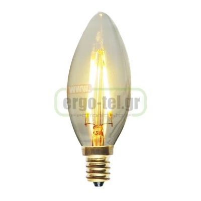 Λάμπα led filament κεράκι C35 Ε14 4W 230V 2700k θερμό λευκό φως 440lumen Λάμπα led filament κεράκι C35 Ε14 4W 230V 2700k θερμό λευκό φως 440lumen