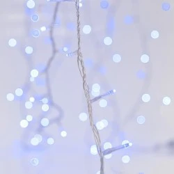 Σειρά 100 led 3mm ανά 5cm με επέκταση έως 3 διάφανο καλώδιο μπλε χρώμα φωτός IP44