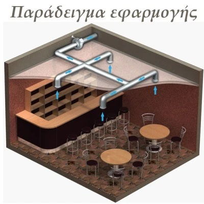 Βιομηχανικός εξαεριστήρας αεραγωγών Bahcivan BDTX 200B 100W 2530rpm 1100m³/h in line - ενδιάμεσος