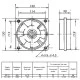Αξονικός ανεμιστήρας πολυαμιδίου 130x130mm VA 12/2K 18W 150m³/h για υψηλές θερμοκρασίες