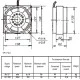 Αξονικός ανεμιστήρας πολυαμιδίου 138x138mm VA 14/2 42W 205m³/h για υψηλές θερμοκρασίες