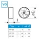 Αξονικός ανεμιστήρας πολυαμιδίου Φ150mm VO 150 46W 240m³/h για υψηλές θερμοκρασίες