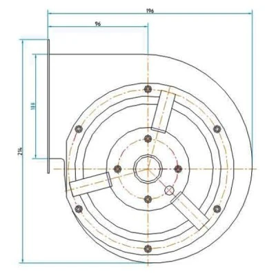 Βεντιλατέρ τύπου σαλίγκαρος EM-140 64W 610m³/h φυγοκεντρικός διπλής αναρρόφησης Βεντιλατέρ τύπου σαλίγκαρος EM-140 64W 610m³/h φυγοκεντρικός διπλής αναρρόφησης