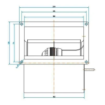 Βεντιλατέρ τύπου σαλίγκαρος EM-140 64W 610m³/h φυγοκεντρικός διπλής αναρρόφησης Βεντιλατέρ τύπου σαλίγκαρος EM-140 64W 610m³/h φυγοκεντρικός διπλής αναρρόφησης