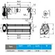 Αξονικός θερμοσυσωρευτών Φ60x240mm GL60-240 40W 200m³/h 230V για υψηλές θερμοκρασίες