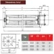 Αξονικός θερμοσυσωρευτών Φ80x300mm GL80-300 20W 330m³/h 230V για υψηλές θερμοκρασίες