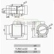 Βιομηχανικός εξαεριστήρας αεραγωγών TURBO Φ100 43W 230V 2500rpm 180m³/h 48dB ενδιάμεσος