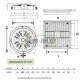Εξαεριστήρας οικιακός τοίχου Ø214mm 32W 230V 315m³/h με χειροκίνητο καπάκι ALIBERTI B550