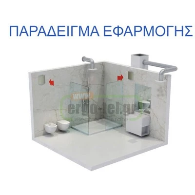 Εξαεριστήρας μπάνιου VISCONTI χρώμιο Φ100 15W 2650rpm 230V 100 m³/h 40dB αθόρυβης λειτουργίας