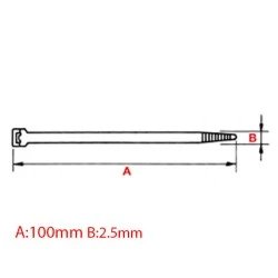 Δεματικά καλωδίων SapiSelco Ιταλίας 2.5x100mm με δόντι για ειδικές καιρικές συνθήκες 50 τεμάχια