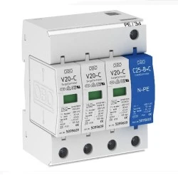 Ασφάλεια πίνακα OBO V20-C3-NPE-280 κατάλληλη για φωτοβολταϊκά συστήματα 3φασικής εγκατάσταστασης