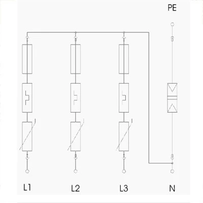 Ασφάλεια πίνακα OBO V20-C3-NPE-280 κατάλληλη για φωτοβολταϊκά συστήματα 3φασικής εγκατάσταστασης Ασφάλεια πίνακα OBO V20-C3-NPE-280 κατάλληλη για φωτοβολταϊκά συστήματα 3φασικής εγκατάσταστασης