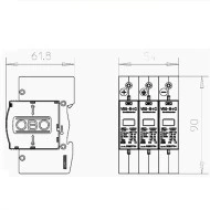 Ασφάλεια πίνακα OBO DC T-2 κατάλληλη για αντικεραυνική και φωτοβολταϊκή προστασία V20 1.000 V DC Ασφάλεια πίνακα OBO DC T-2 κατάλληλη για αντικεραυνική και φωτοβολταϊκή προστασία V20 1.000 V DC