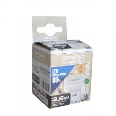 Λάμπα led GU10 Φ50mm 2.4W 230V 4000k ενδιάμεσο φως 240 lumen δέσμης 110° 15000h