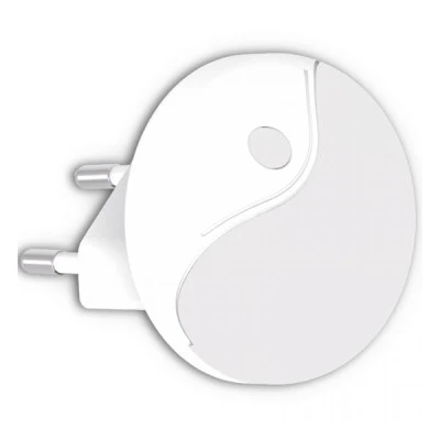 LED φωτιστικό νυκτός 0.3W θερμό λευκό φως 3000k 8lm με φωτοκύτταρο μη στεγανό IP20
