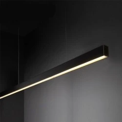 Led γραμμικό φωτιστικό αλουμινίου μαύρο 36W ενδιάμεσο φως 4000k 2700lm 1200x70xh70mm IP20