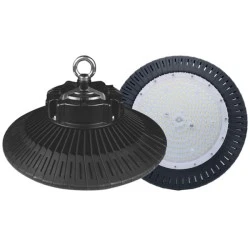 Καμπάνα LED UFO Highbay κρεμαστή 200W 230V ψυχρό λευκό φως 6500k 18000lm δέσμης 90° στεγανή IP65