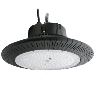 Καμπάνα LED UFO Highbay κρεμαστή 200W 230V ψυχρό λευκό φως 6500k 18000lm δέσμης 90° στεγανή IP65