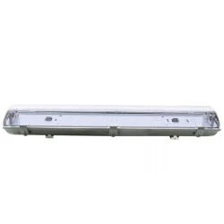 Φωτιστικό βιομηχανικού τύπου Led T8 60cm στεγανό μονό για 1 λάμπα τύπου φθορίου με βάση ABS 1 άκρου