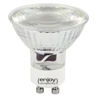 Λάμπα led GU10 Φ50mm 5W 230V 4000k ενδιάμεσο φως 420 lumen δέσμης 38° 15000h