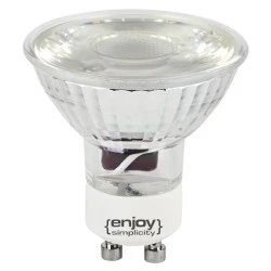 Λάμπα led GU10 Φ50mm 5W 230V 4000k ενδιάμεσο φως 420 lumen δέσμης 38° 15000h