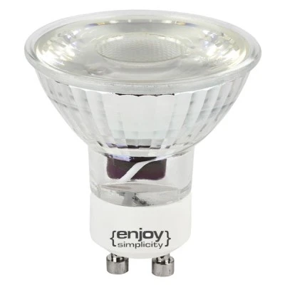 Λάμπα led GU10 Φ50mm 5W 230V 4000k ενδιάμεσο φως 420 lumen δέσμης 38° 15000h