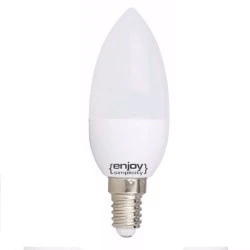 Λάμπα led κεράκι E14 4W 230V 6500k ψυχρό λευκό φως δέσμης 180° 330 lumen 15000h