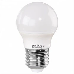 Λάμπα led σφαιρική Ø45 E27 3W 230V 6500k ψυχρό λευκό φως δέσμης 180° 290 lumen 15000h