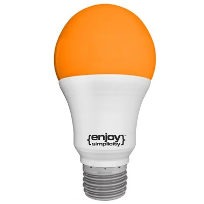 Λάμπα LED αχλάδι E27 A60 6W 230V πορτοκαλί φως δέσμης 200° enjoy simplicity 10000h