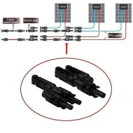 Διακλαδωτήρας σύνδεσης φωτοβολταϊκών PV-AZS-4 αρσενικό MC-4 μέγιστο ρεύμα 30Α