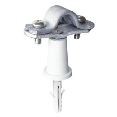 Στήριγμα αγωγών WIRE SUPPORT Φ16mm St/tZn mε πλαστικό PA μακρύ L36 αποστάτη για χρήση σε τοιχοποιία ,μπετό & εξωτ/κούς χώρους