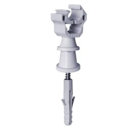 Πλαστικό στήριγμα αγωγών Φ8-10mm με κοντό L17 PL αποστάτη για χρήση σε τοιχοποιία ,μπετό & εξωτ/κή χρήση