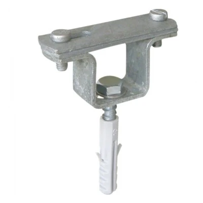 Επίτοιχο στήριγμα ταινίας max 50x5mm St/tZn κατάλληλο για στήριξη περιμετρικού δακτυλίου ταινίας γειώσεως πάχους ως 7mm