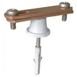 Στήριγμα ταινιών χάλκινο max 40-50x7mm Cu με πλαστικό PA κοντό L17 αποστάτη για χρήση σε τοιχοποιία , μπετό & εξωτ/κούς χώρους Στήριγμα ταινιών χάλκινο max 40-50x7mm Cu με πλαστικό PA κοντό L17 αποστάτη για χρήση σε τοιχοποιία , μπετό & εξωτ/κούς χώρους