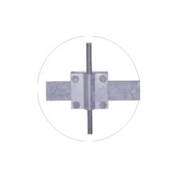 Διακλαδωτήρας ανοξείδωτος 75x75 ταινίας 40x5 με αγωγό Φ8-12 Ss