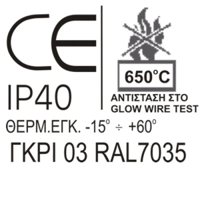 Χωνευτός πίνακας 2 σειρών 24 ασφαλειών με ουδέτερο 2*CTR8 & 2*02 470x360x105mm στεγανός IP40 με φιμέ πόρτα