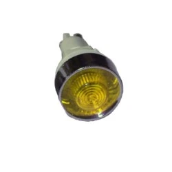 Ενδεικτικό βιδωτό κίτρινο Φ12mm 230V με κλέμμα & ροδέλα