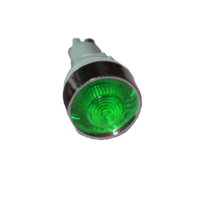 Ενδεικτικό βιδωτό πράσινο Φ12mm 230V με κλέμμα & ροδέλα