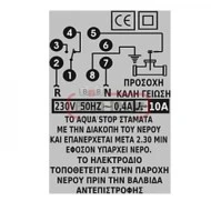 Επιτηρητής ύπαρξης νερού KRONOS AQUA STOP AS1 OCTAL για προστασία από ξηρά λειτουργία 220V AC