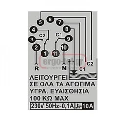 Επιτηρητής ελέγχου στάθμης αγώγιμων υγρών 220V διπλός KRONOS AQUA PLAN (κατά παραγγελία)
