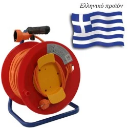 Μπαλαντέζα καρούλι χορτοκοπτική με πορτοκαλί καλώδιο 33μ 3x1,5mm