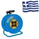 Μπαλαντέζα-καρούλι πλαστικό με καλώδιο 20μ 3x2,5mm 4 πρίζες σούκο, λυχνία & πώμα ασφαλείας