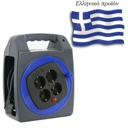 Μπαλαντέζα κλειστού τύπου με καλώδιο 15μ 3x1,5mm² και 4 πρίζες σούκο 250V -16A