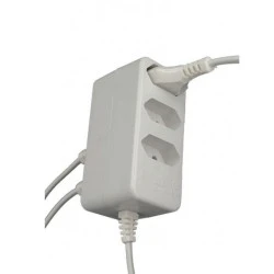 Εξάπριζο με καλώδιο 1.5m 2x0.75mm² 250V 16A λευκό