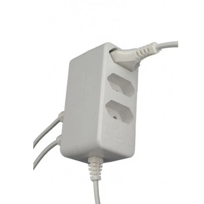 Εξάπριζο με καλώδιο 1.5m 2x0.75mm² 250V 16A λευκό
