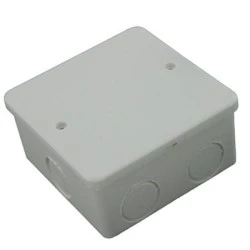 Κουτί διακλάδωσης 8x8x4cm εξωτερικών ηλεκτρολογικών εγκαταστάσεων στεγανό IP 44 λευκό