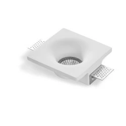 Σποτ Γύψινο Τετράγωνο 1xGU10 120x120x45mm Λευκό Χωνευτό IP20