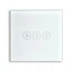 Smart Wi-Fi Γυάλινο πάνελ διακόπτη αφής ρολών σε άσπρο χρώμα για έλεγχο ρολών πόπρτας παραθύρου μέσω smartphone 85x85x10mm wifi & zigbee