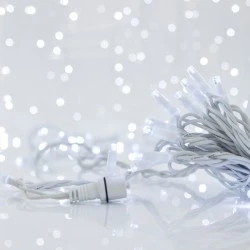 100 led σε σειρά λαμπάκια σε λευκό φως με 2 επεκτάσεις έως 9 σετ & πράσινο καουτσο΄ύκ καλώδιο, χωρίς μετασχηματιστή, χωρίς προέκταση παροχής IP65