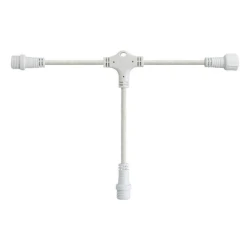 Diy, ταφ καουτσουκ, λευκο καουτσουκ καλωδιο, 3 κονεκτορεσ, 10cm, ip65